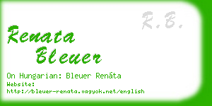 renata bleuer business card