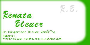 renata bleuer business card